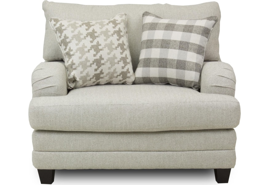 Stay Home Transitional Chair And A Half With Curved Track Arms Ruby Gordon Home Chair A Half