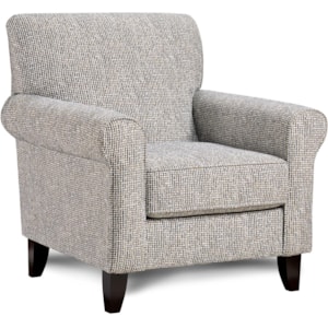 Fusion Furniture 502 502dayle Indigo Print Fabric Accent Chair Hudson S Furniture Upholstered Chairs