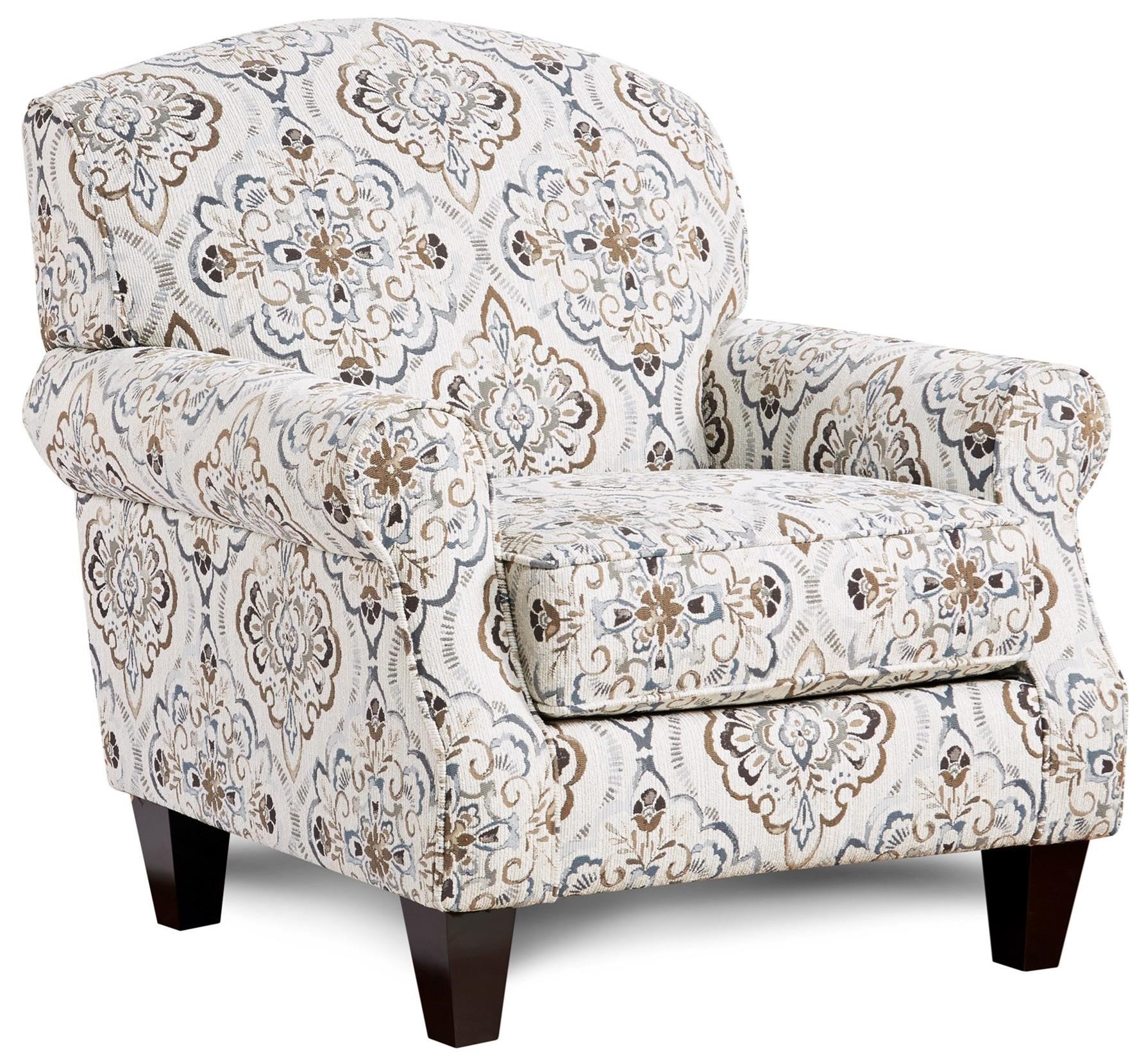Fusion Furniture 532 532glenville Cascade Accent Chair With Rolled Arms Dean Bosler S Upholstered Chairs