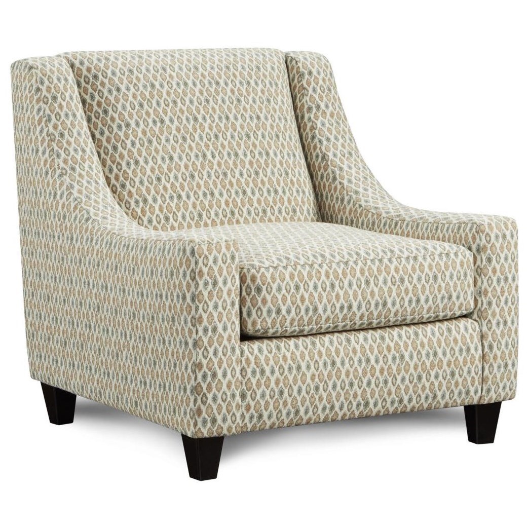 Fusion Furniture 552 Upholstered Accent Chair With Low Profile Arms Wilcox Furniture Upholstered Chairs
