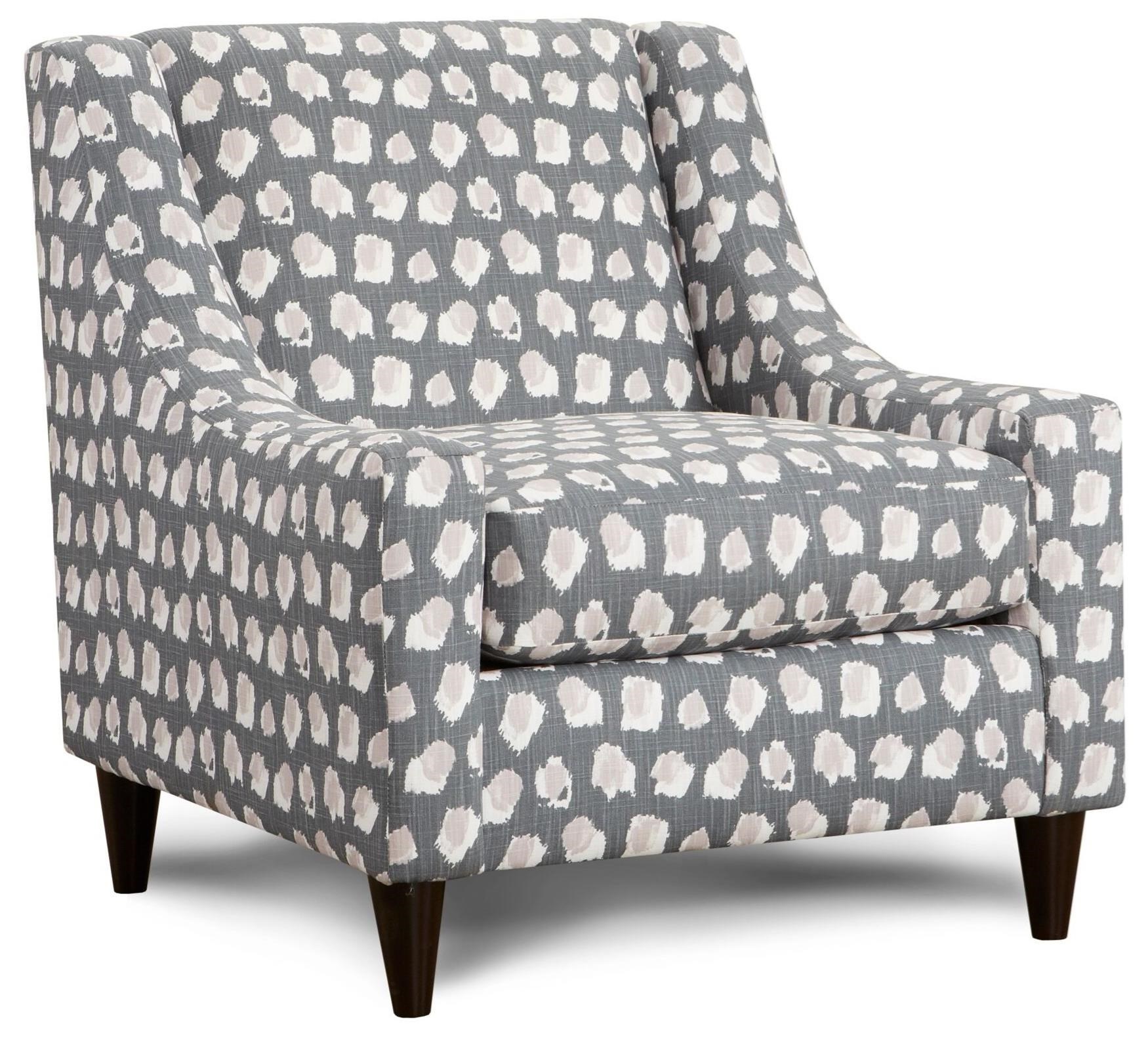 Fusion Furniture 592 592plato Wine Frost Accent Chair With Sloping