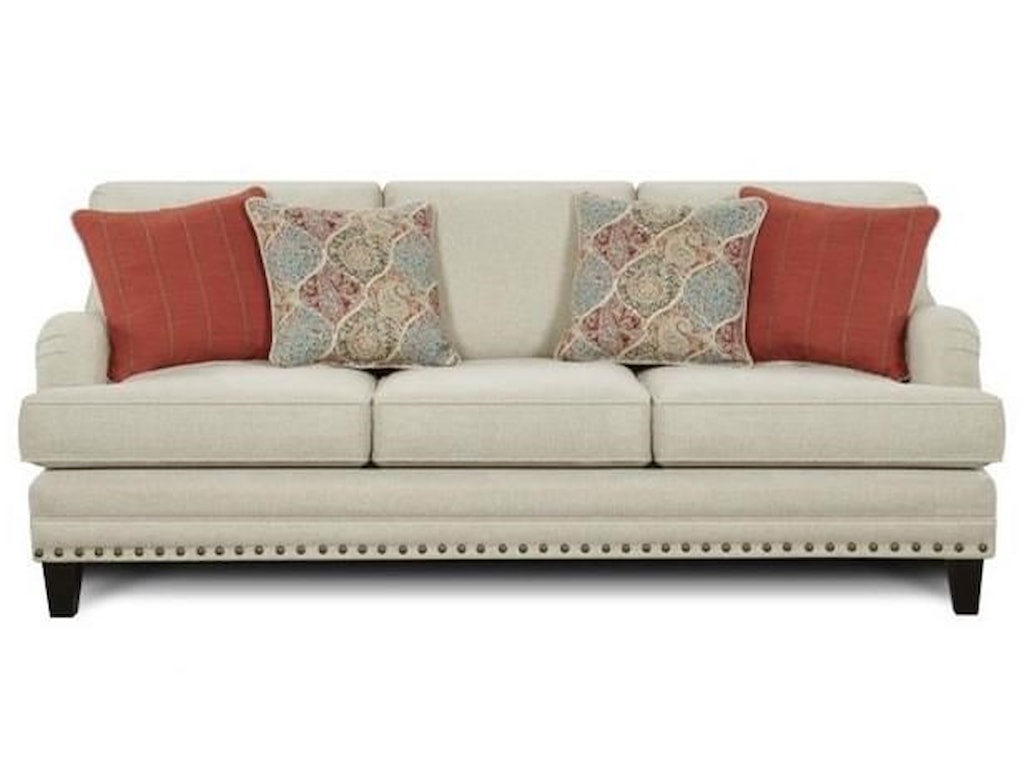 Fusion Furniture 5960 Transitional Sofa With English Rolled Arms Fusion Furniture 5960 Transitional Sofa