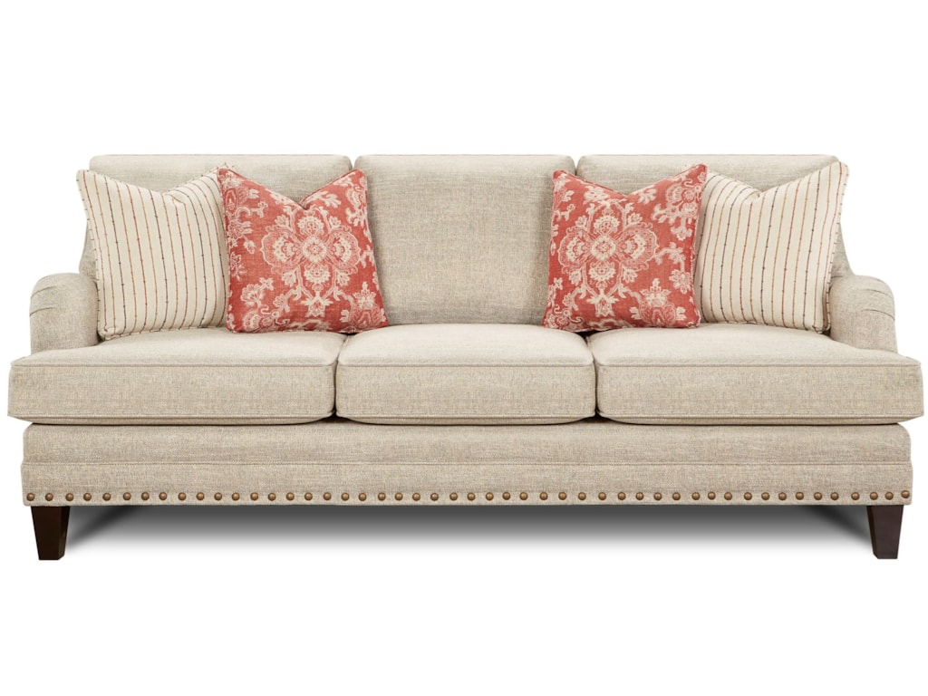 Longevity Transitional Sofa With Nail Head Trim By Fusion Furniture At Ruby Gordon Home