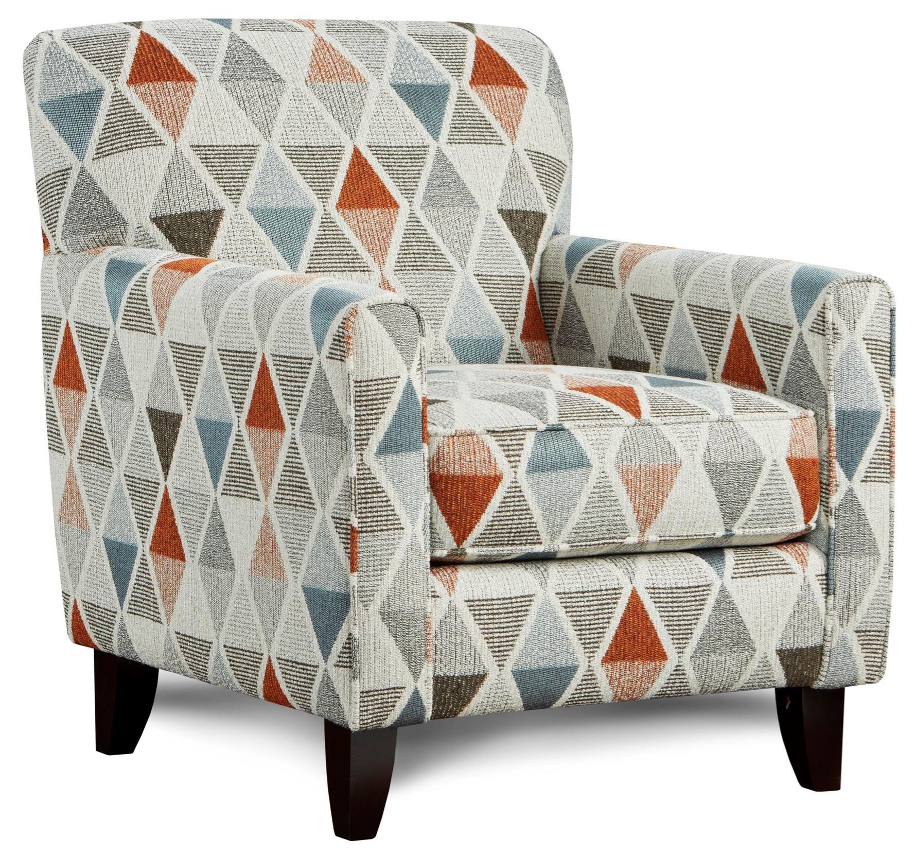 Fusion Furniture 702 702devo Orange Contemporary Accent Chair