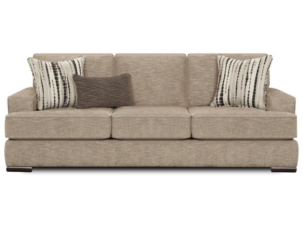 8560 Transitional Sofa With T Style Seat Cusions By Fusion Furniture At Super Rochester Mn