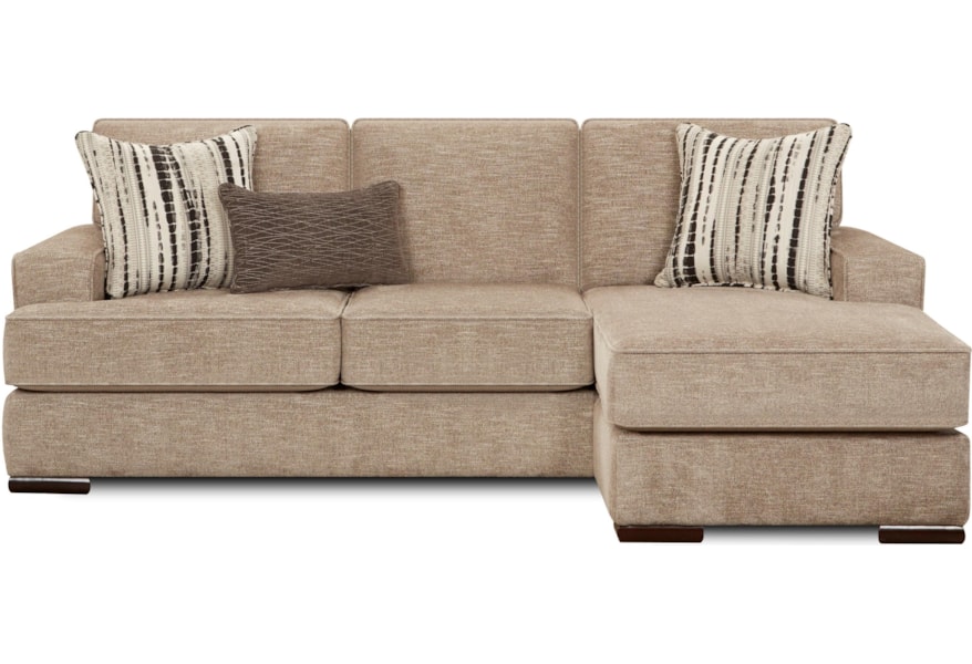 Fusion Furniture Midtown Contemporary Sofa With Chaise Lounge Contemporary Sofa With Chaise Lounge