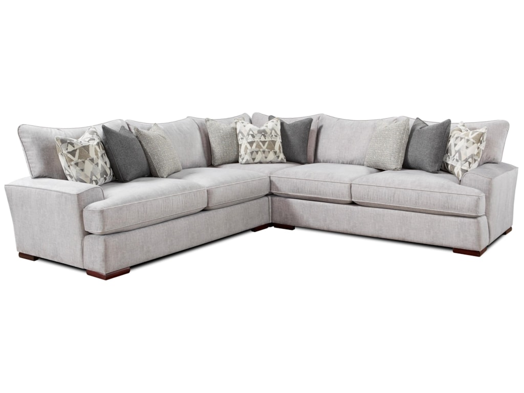 Alton Silver Contemporary L Shaped Sectional By Fusion Furniture At Howell