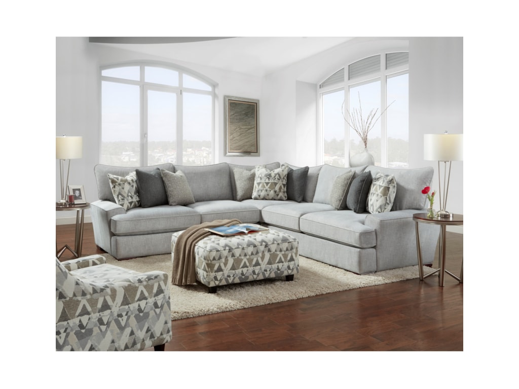 Fusion Furniture Alton Silver Stationary Living Room Group Fusion Furniture Alton Silverstationary Living Room Group