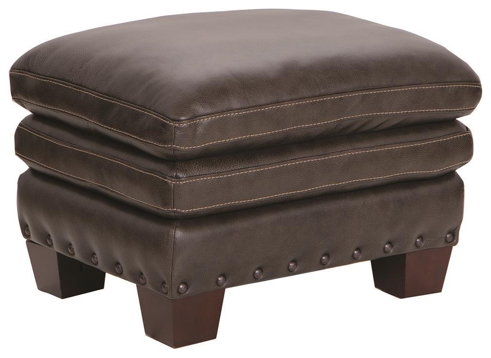Futura Leather 1029 100 Leather Ottoman Darvin Furniture Ottomans