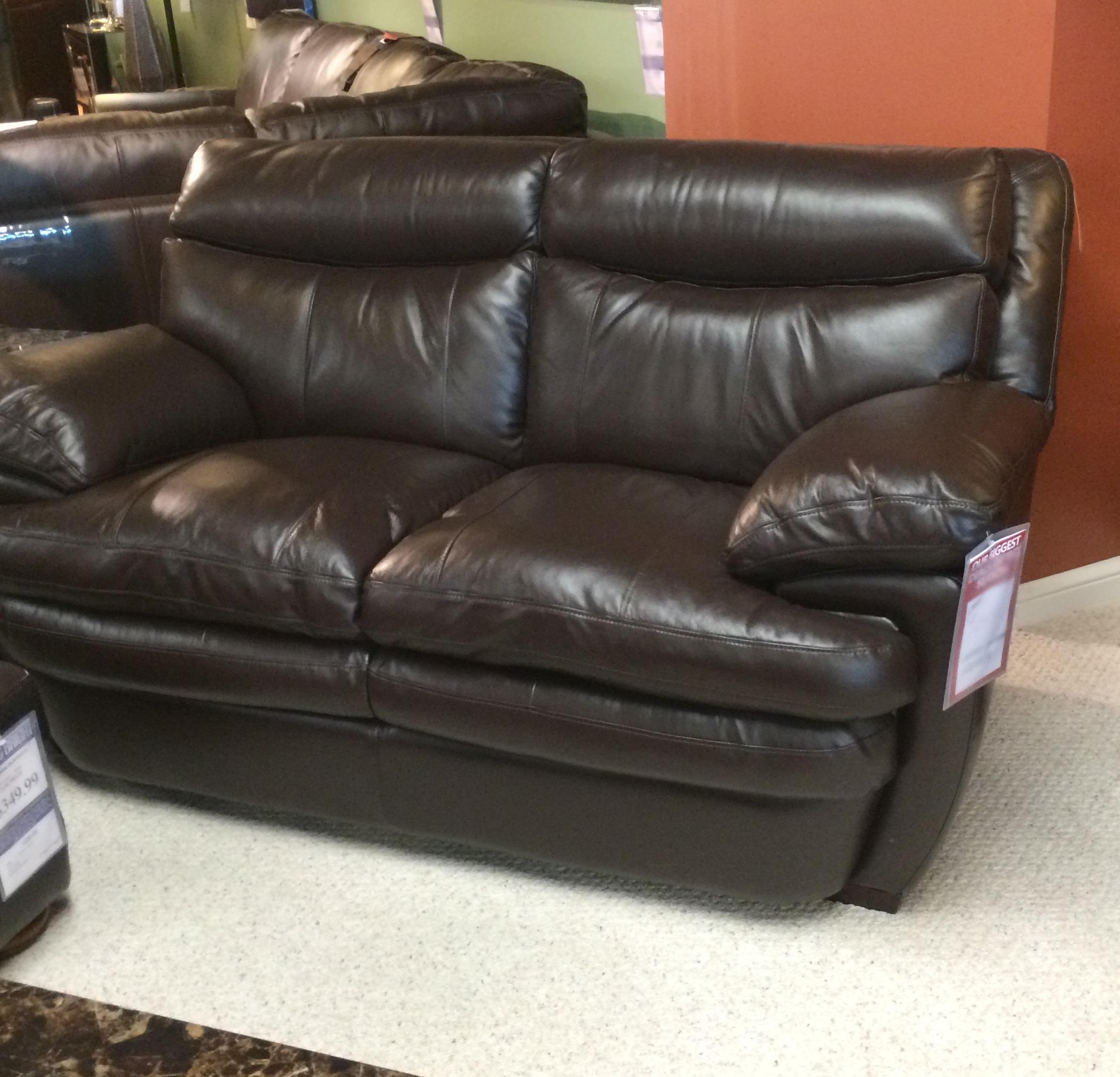 Futura Leather 8172 8172 20 Leather Loveseat Dunk Bright