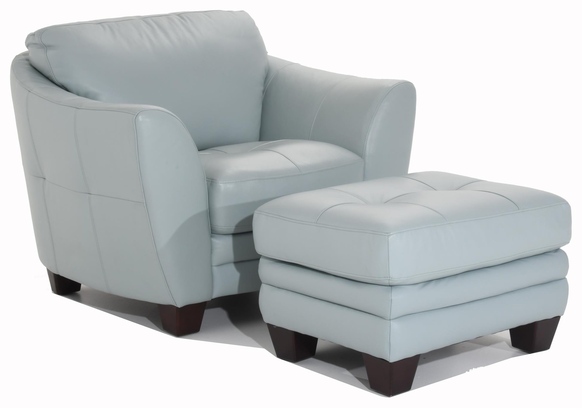leather chair and ottoman
