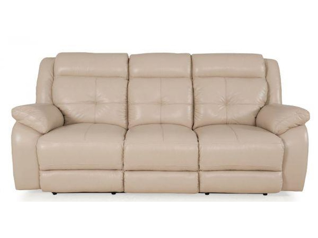 Futura Leather Pebble Reclining Sofa Homeworld Furniture Futura Leather Pebble Reclining Sofa