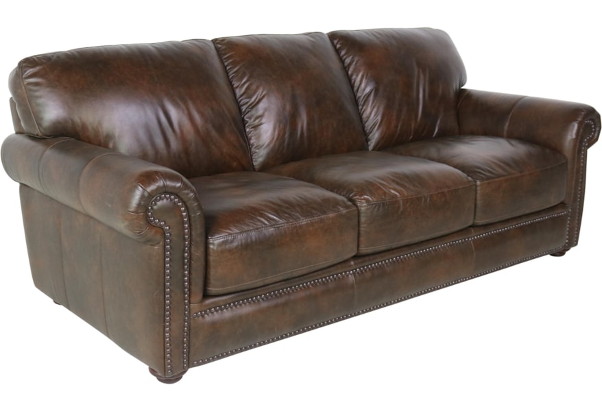 Dante Leather Sprintz Plush Pillow Back And Seat Rolled Arm Leather Sprintz Dante Plush Pillow