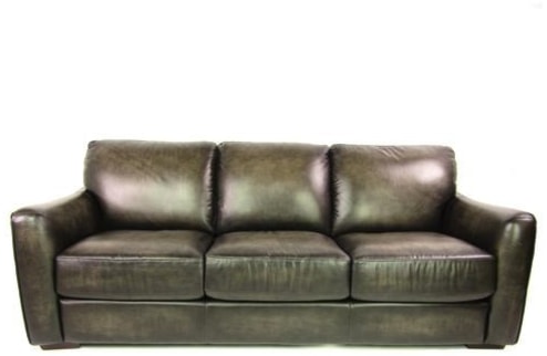 Dante Leather Sprintz Transitional Sofa With Block Feet And Dante Leather Sprintz Transitional Sofa With Block Feet And Flared Arms