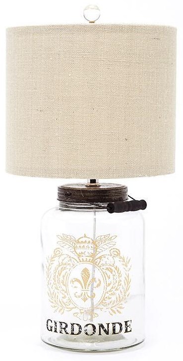 burlap table lamp