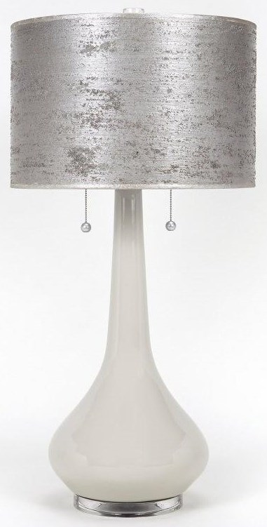 silver and grey table lamps