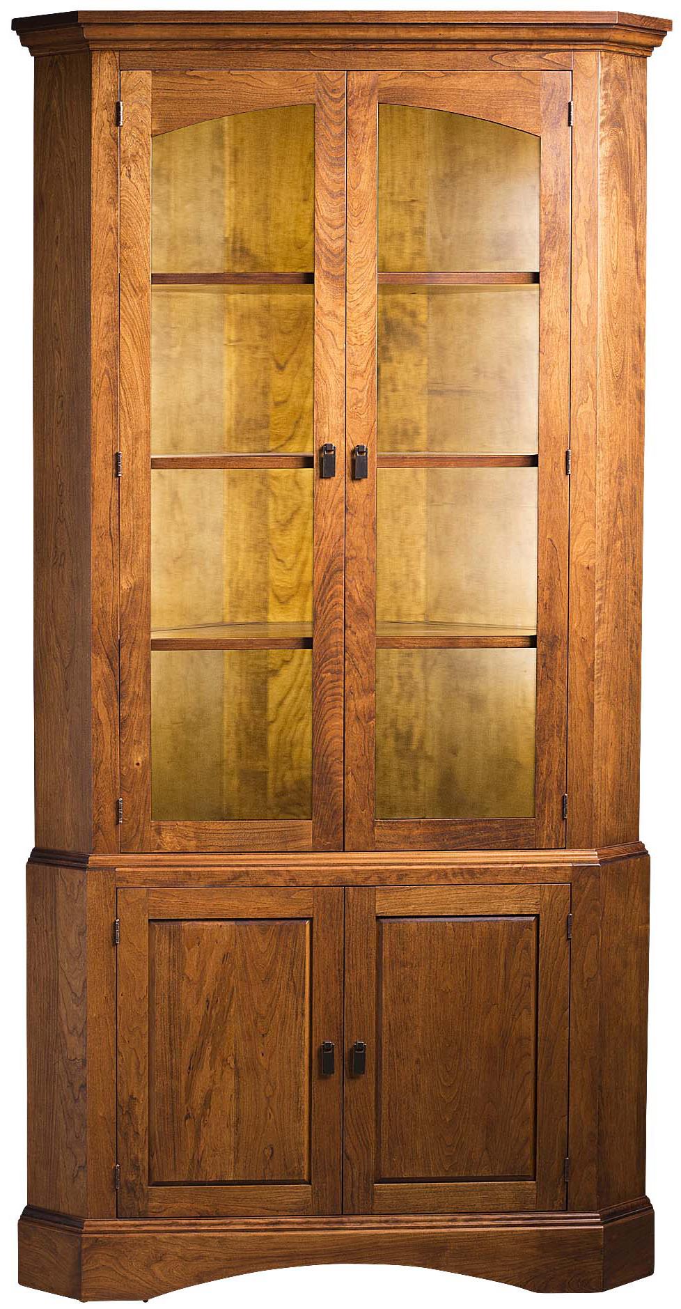 Greenbrier Dining Chase Corner China Cabinet With Led Lighting