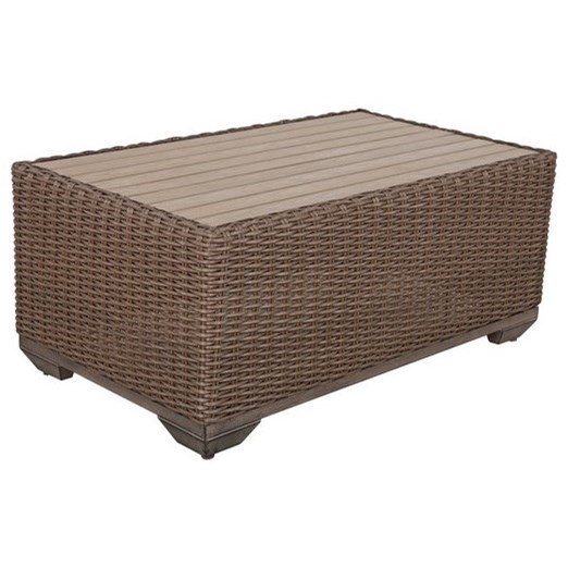 Gatherings Brookstone Outdoor Coffee Table With Polywood Top
