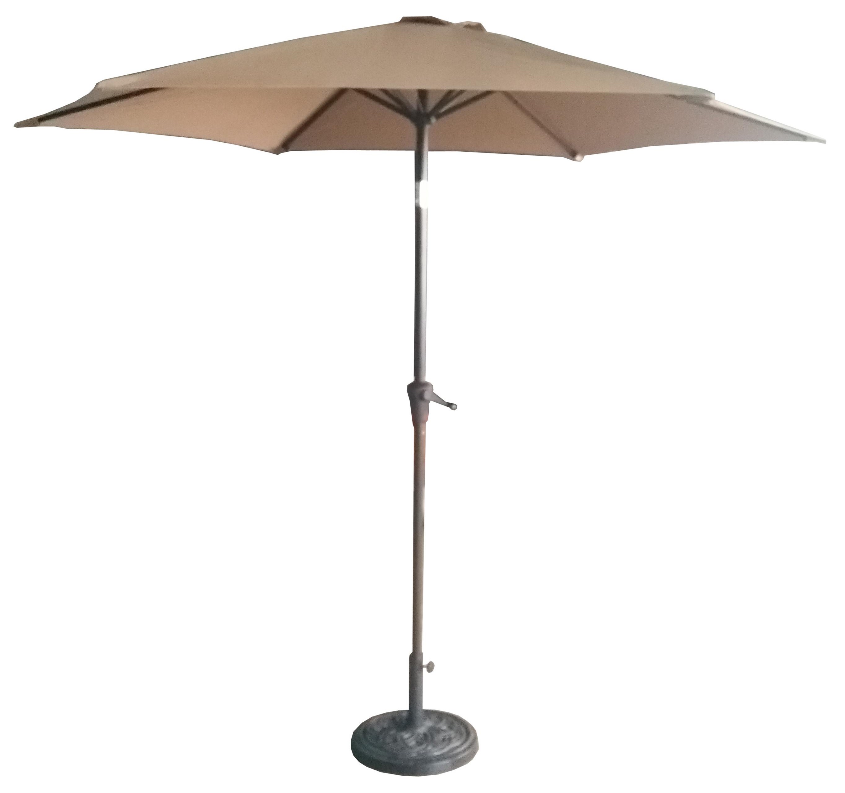 Gathercraft Market Umbrellas Tjb004 Taupe 9 Taupe Umbrella With Cover Bag Base Sold Separately Becker Furniture Umbrellas