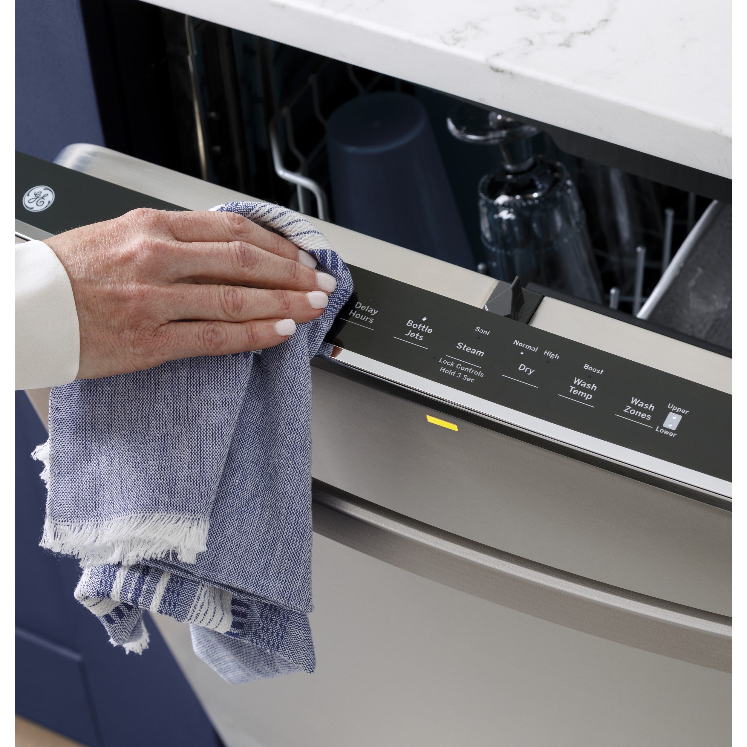 Ge Appliances Ge Stainless Steel Interior Dishwasher With Hidden Controls Sheely S Furniture Appliance Dishwasher Built In