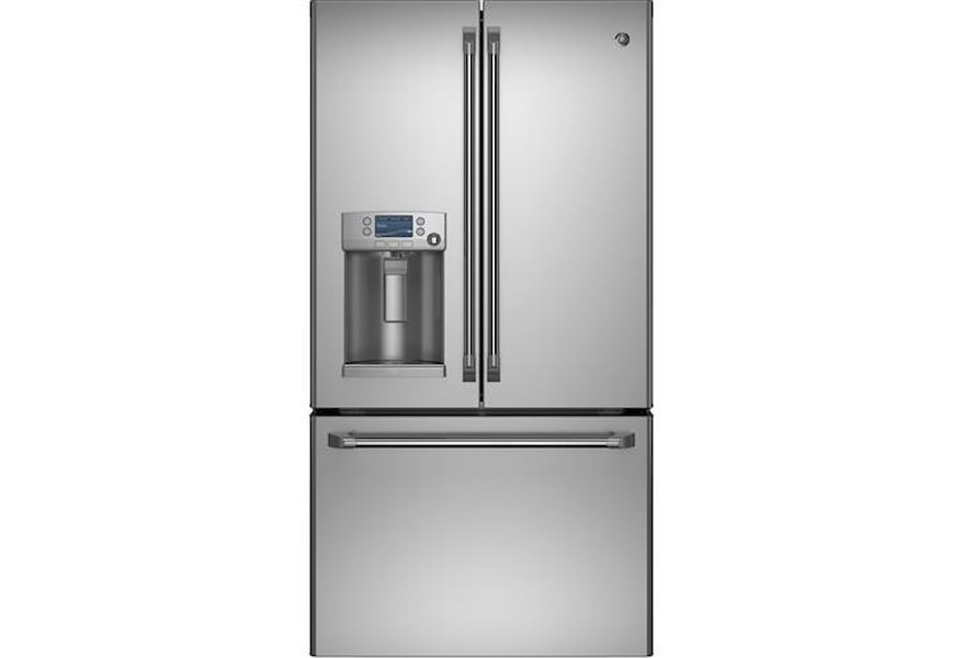 Ge Appliances Cfe28tshss Ge Cafe Series Energy Star 27 8 Cu Ft French Door Ice Water Refrigerator Furniture And Appliancemart Refrigerator French Door
