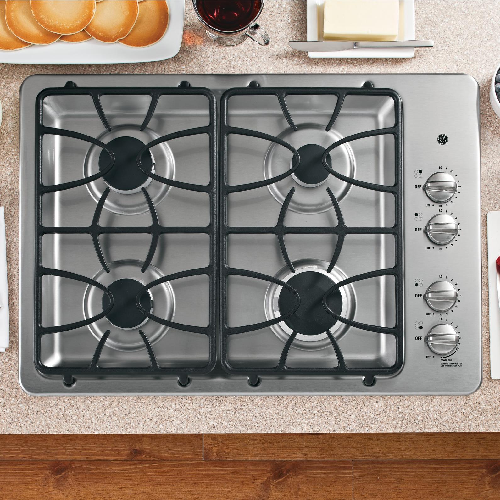 Ge Appliances 30 Built In Gas Cooktop With 4 Sealed Burners And