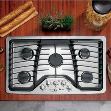 Ge Appliances 36 Built In Gas Cooktop With Powerboil 17k Burner