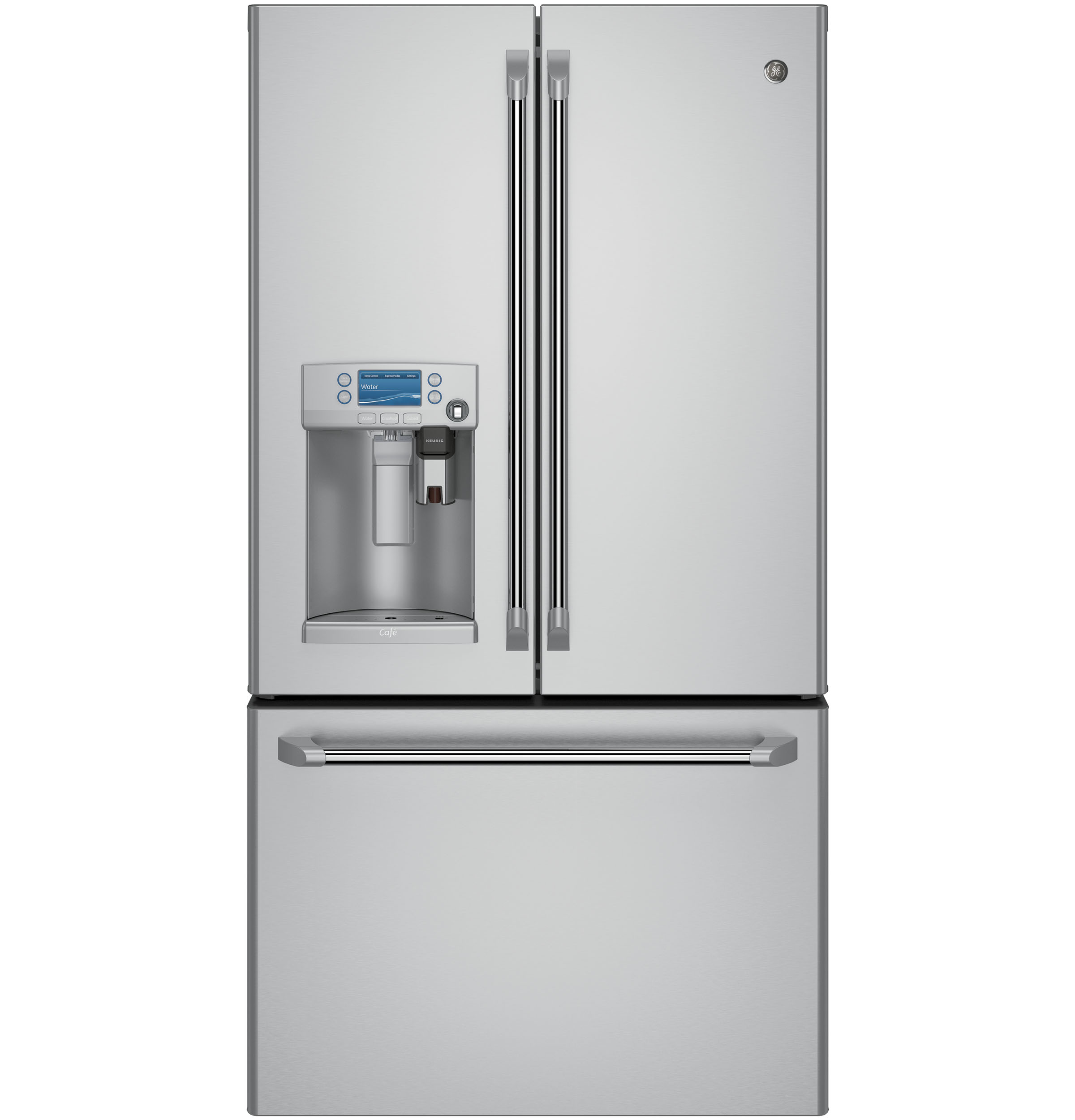 Ge Appliances Ge Cafe Series Energy Star 27 8 Cu Ft French Door Refrigerator With Keurig K Cup Brewing System Vandrie Home Furnishings Refrigerator French Door