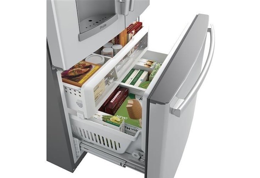 Ge Appliances Pfe28kskss Ge Profile Series Energy Star 27 8 Cu Ft French Door Refrigerator Furniture And Appliancemart Refrigerator French Door