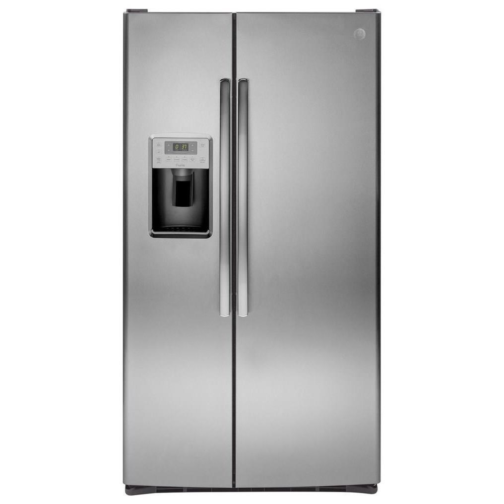 Ge Appliances Pss28kyhfs Ge Profile Series 28 2 Cu Ft Side By Side Refrigerator Furniture And Appliancemart Refrigerator Side X Side With Dispenser