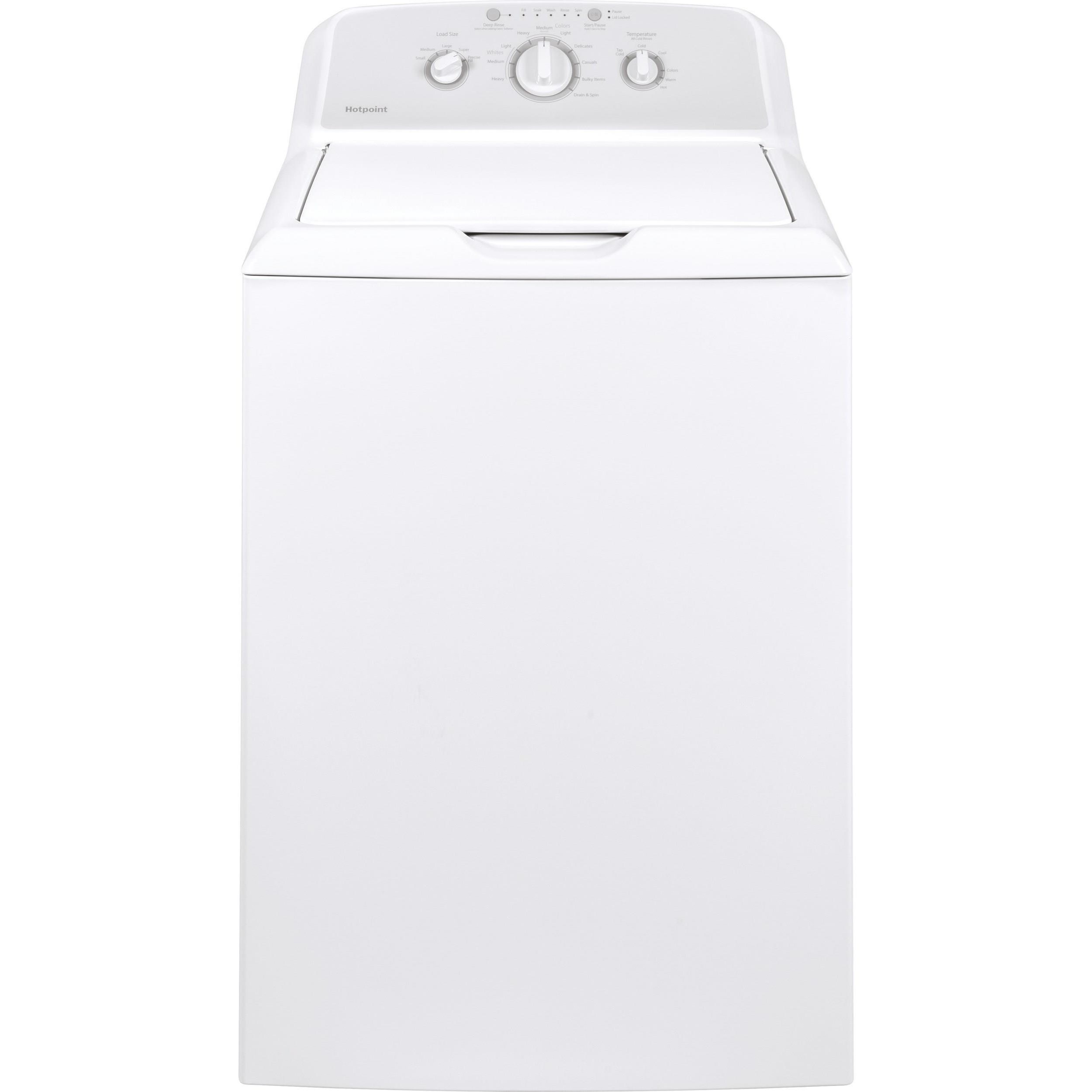 Ge Appliances Htw240askws Hotpoint 3 8 Cu Ft Capacity Washer With Stainless Steel Basket Furniture And Appliancemart Washers Top Load