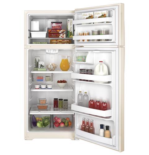 Ge Appliances Energy Star 17 5 Cu Ft Top Freezer Refrigerator With Built In Ice Maker Jordan S Home Furnishings Refrigerator Top Freezer