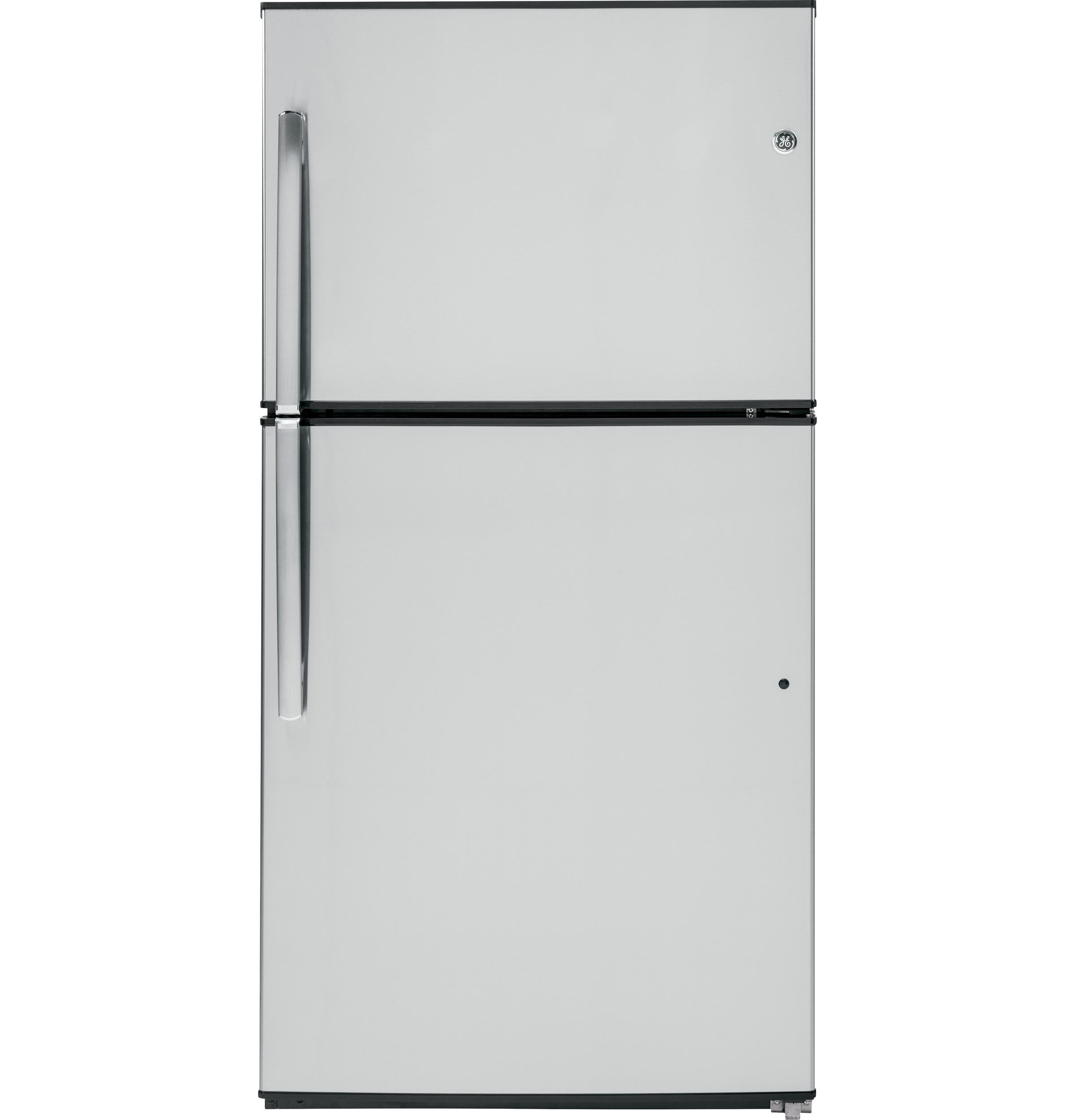 Ge Appliances Energy Star 21 2 Cu Ft Top Freezer Refrigerator With Adjustable Spillproof Glass Shelves Jordan S Home Furnishings Refrigerator Top Freezer