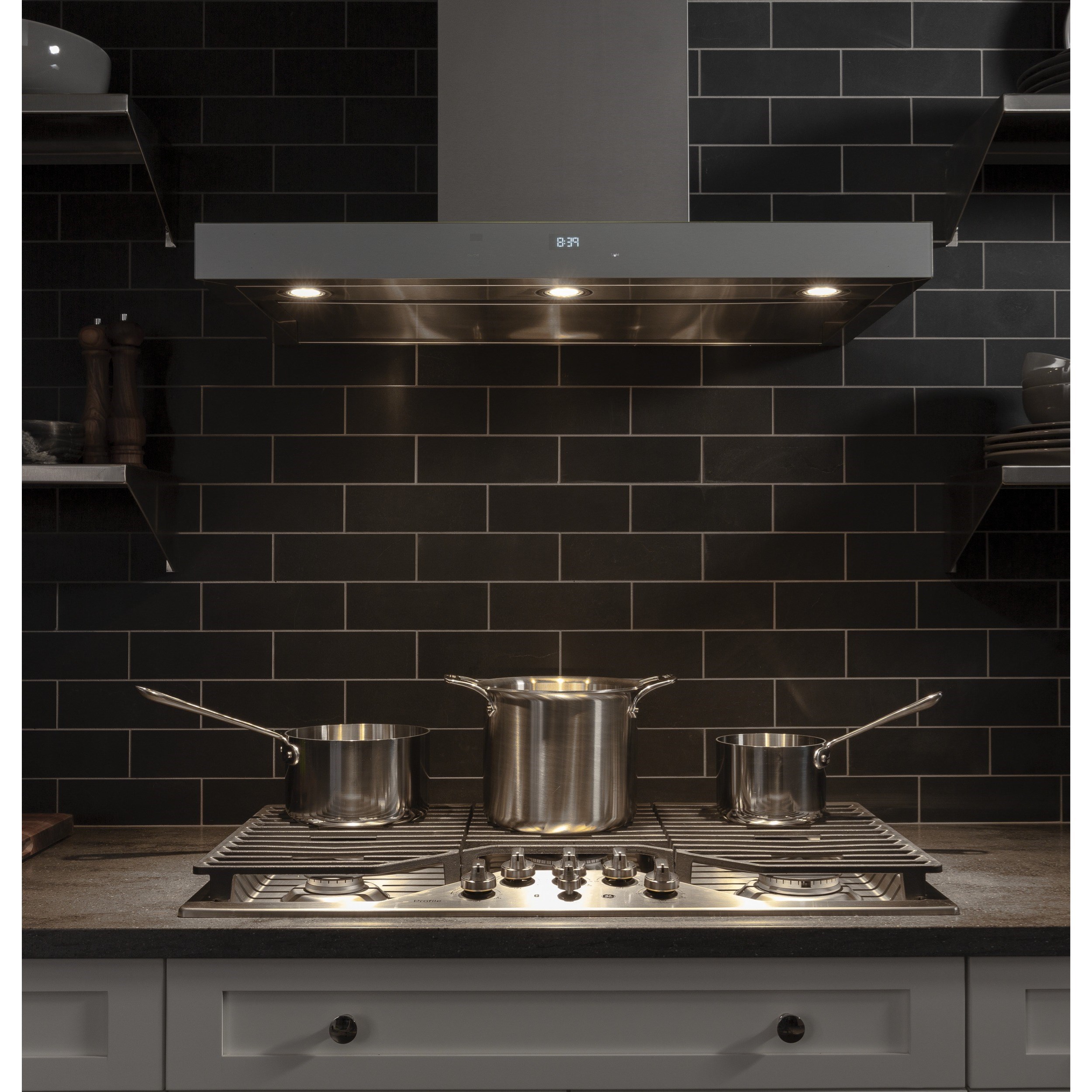 GE Appliances UVW9361SLSS 36” Smart Designer Wall Mount Hood w/ Perimeter  Venting | Furniture and ApplianceMart | Range Hood