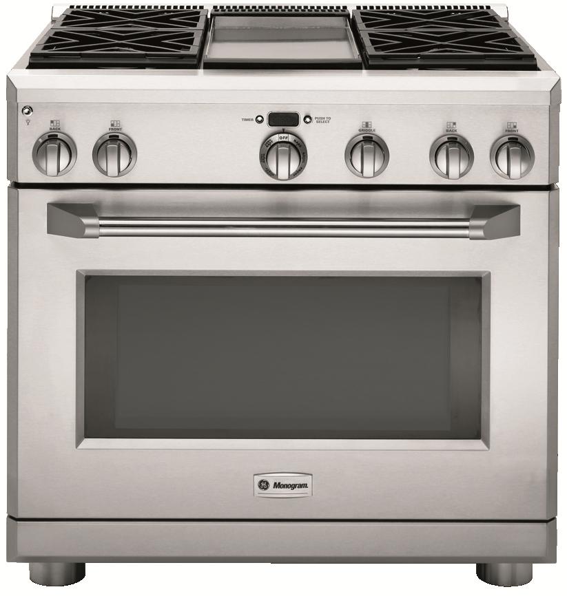 Ge Monogram 36 Freestanding All Gas Range With 4 Natural Gas