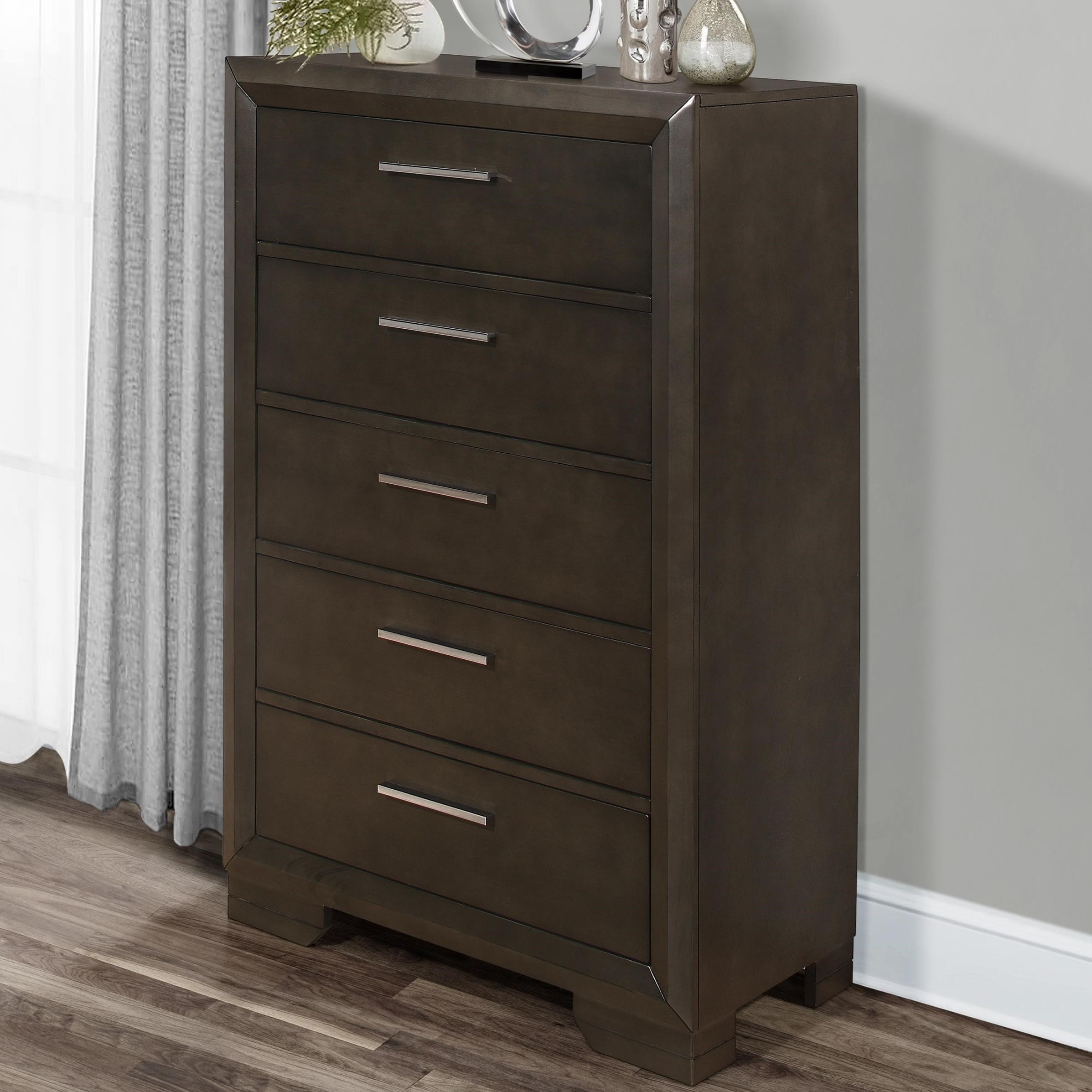 Global Furniture Ayden Ayden Espresso Ch Transitional 5 Drawer