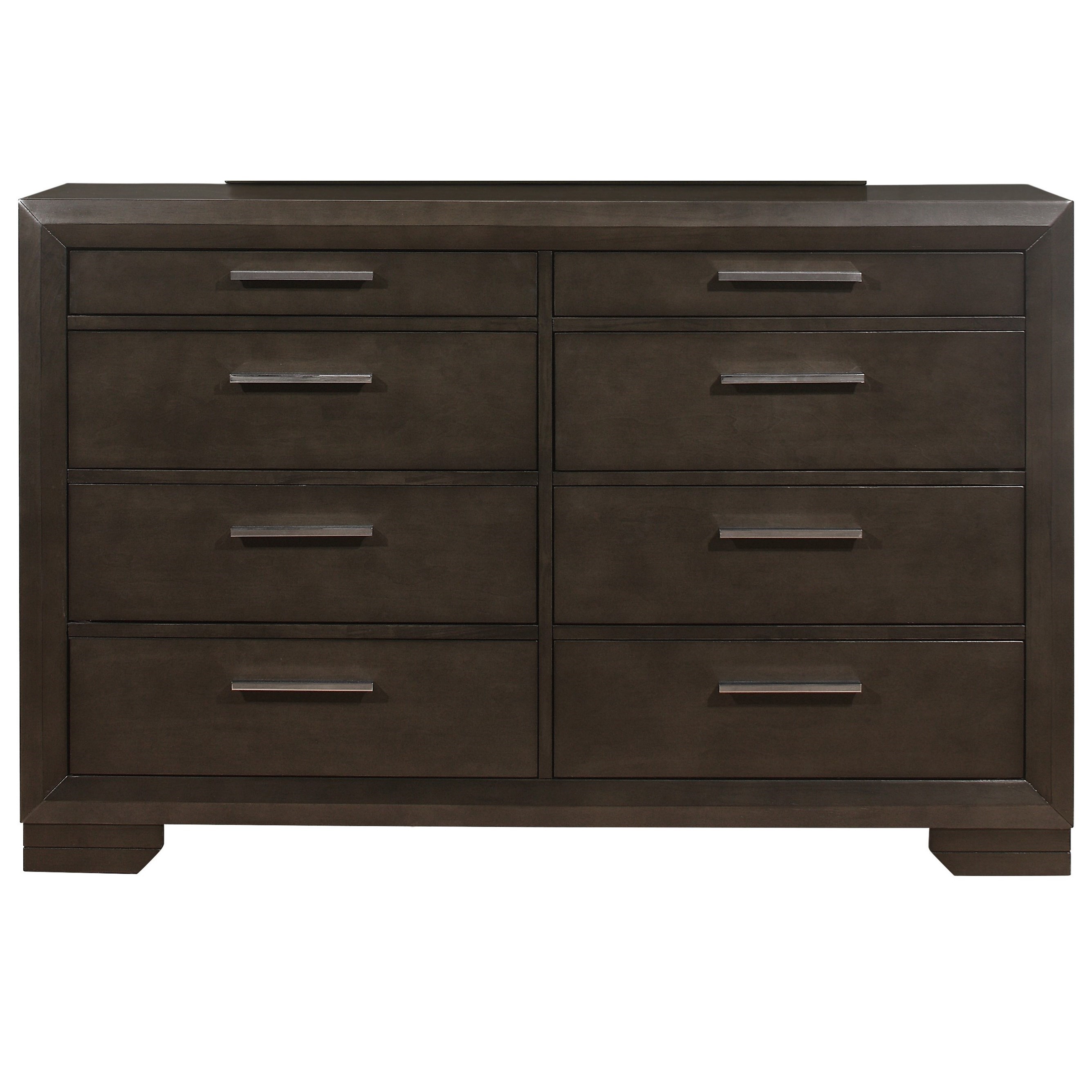 Global Furniture Ayden Transitional 8 Drawer Dresser With Felt