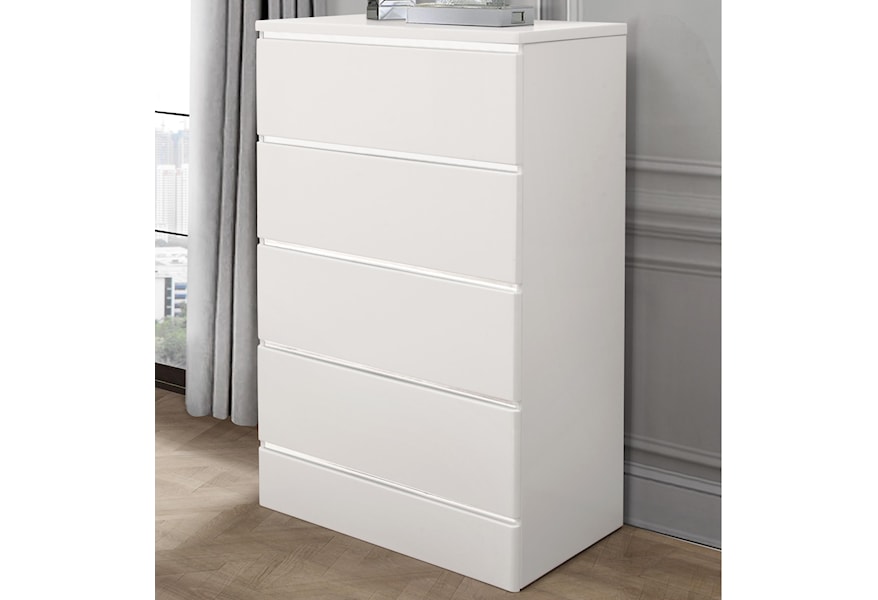 Global Furniture Bayview Bayview White Ch Contemporary 4 Drawer