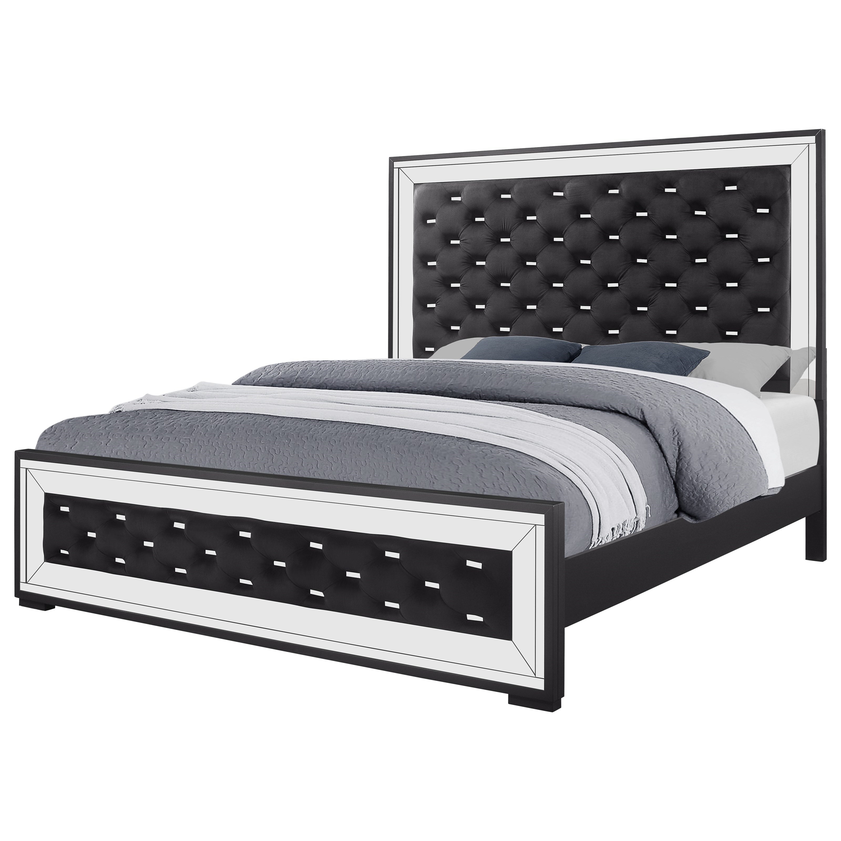 Global Furniture Catania Catania Kb Glam King Low Profile Bed