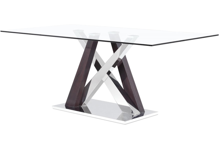 Global Furniture D4100 Glass Dining Table Value City Furniture Dining Tables