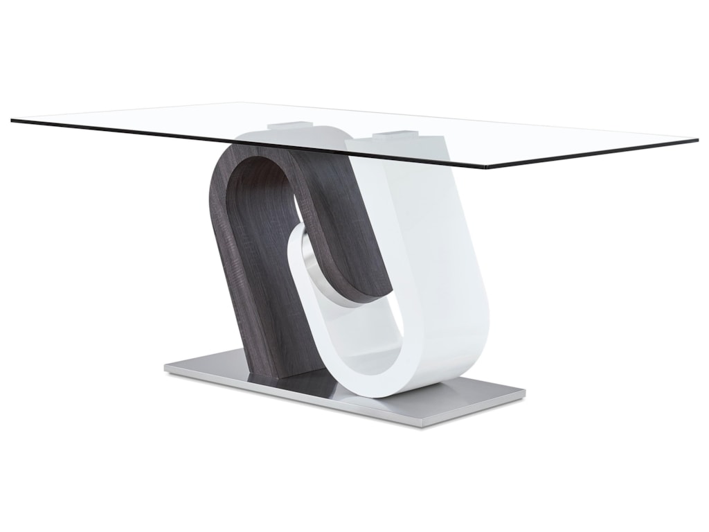 Global Furniture D4127 Ultra Modern Gl Dining Table With Unique D4127 Ultra Modern Gl Dining Table With Unique Pedestal Base By Global Furniture