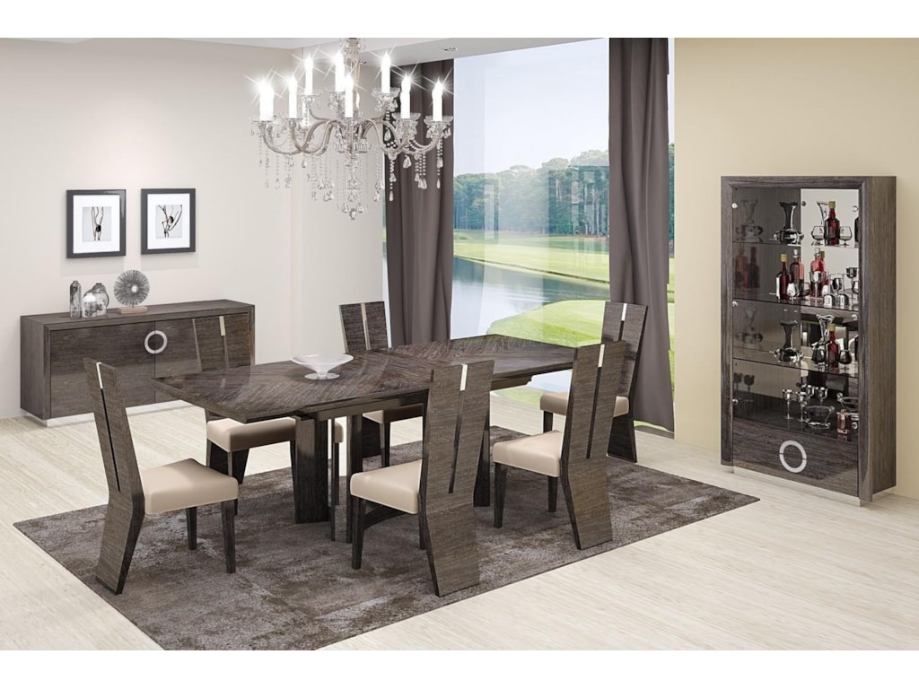 Global Furniture D59 Gray Dining Table And 6 Chairs Michael S D59 Gray Dining Table And 6 Chairs By Global Furniture