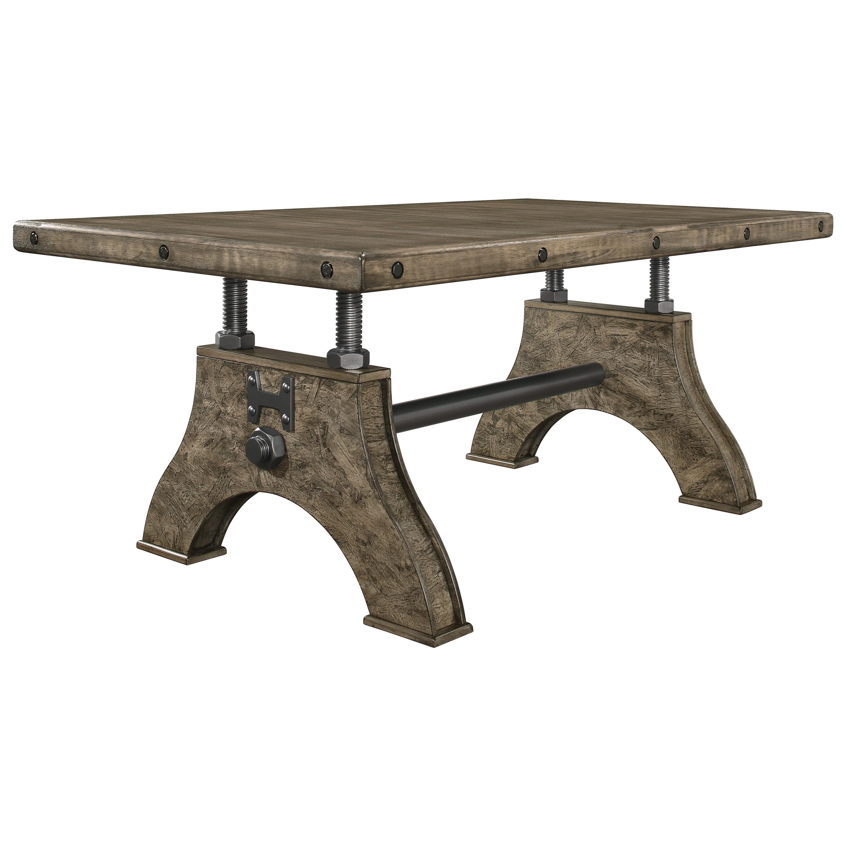 Global Furniture D855 Rustic Industrial Work Bench Style Dining
