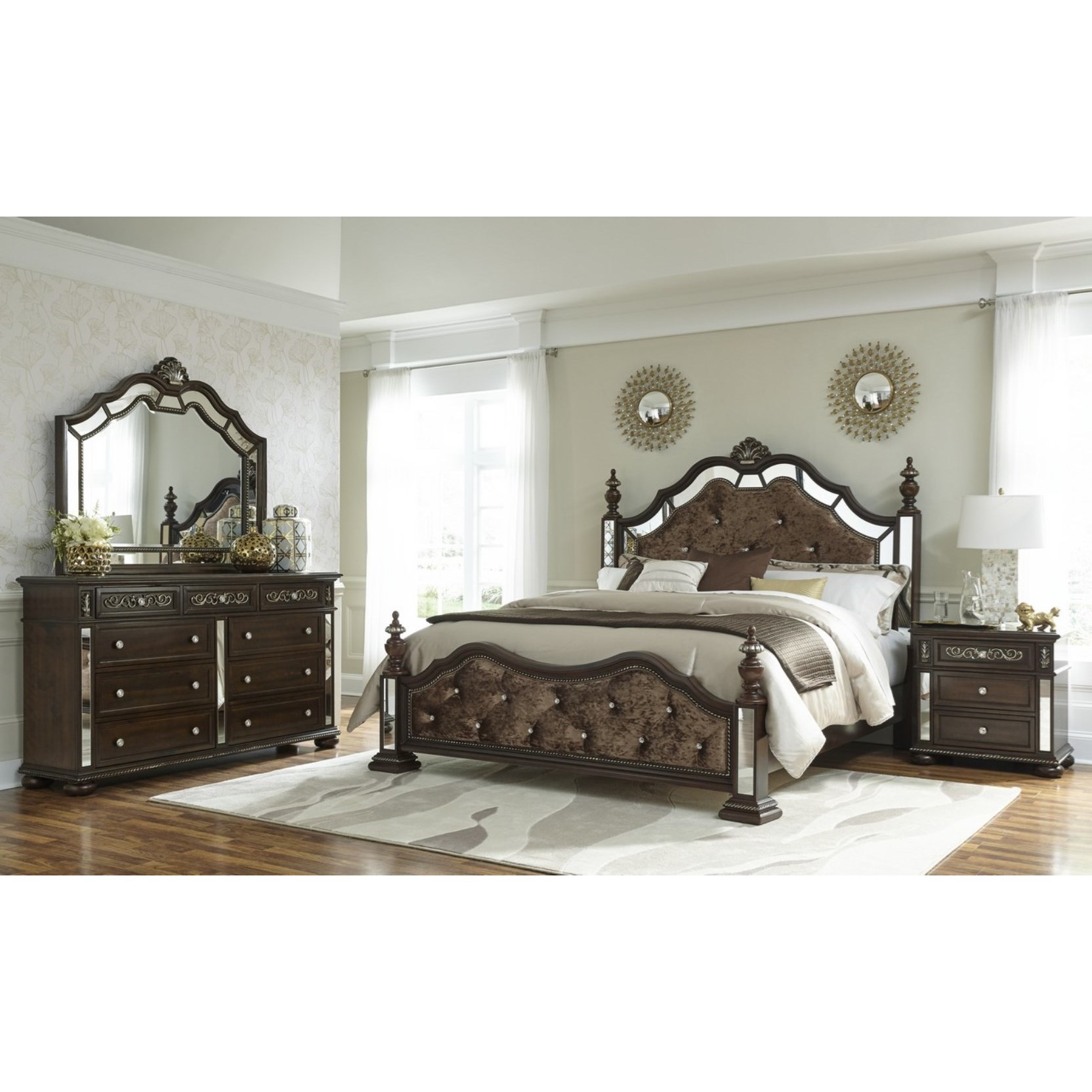Global Furniture Diana Diana Br K Bedroom Group 1 King Bedroom Group Corner Furniture Bedroom Groups