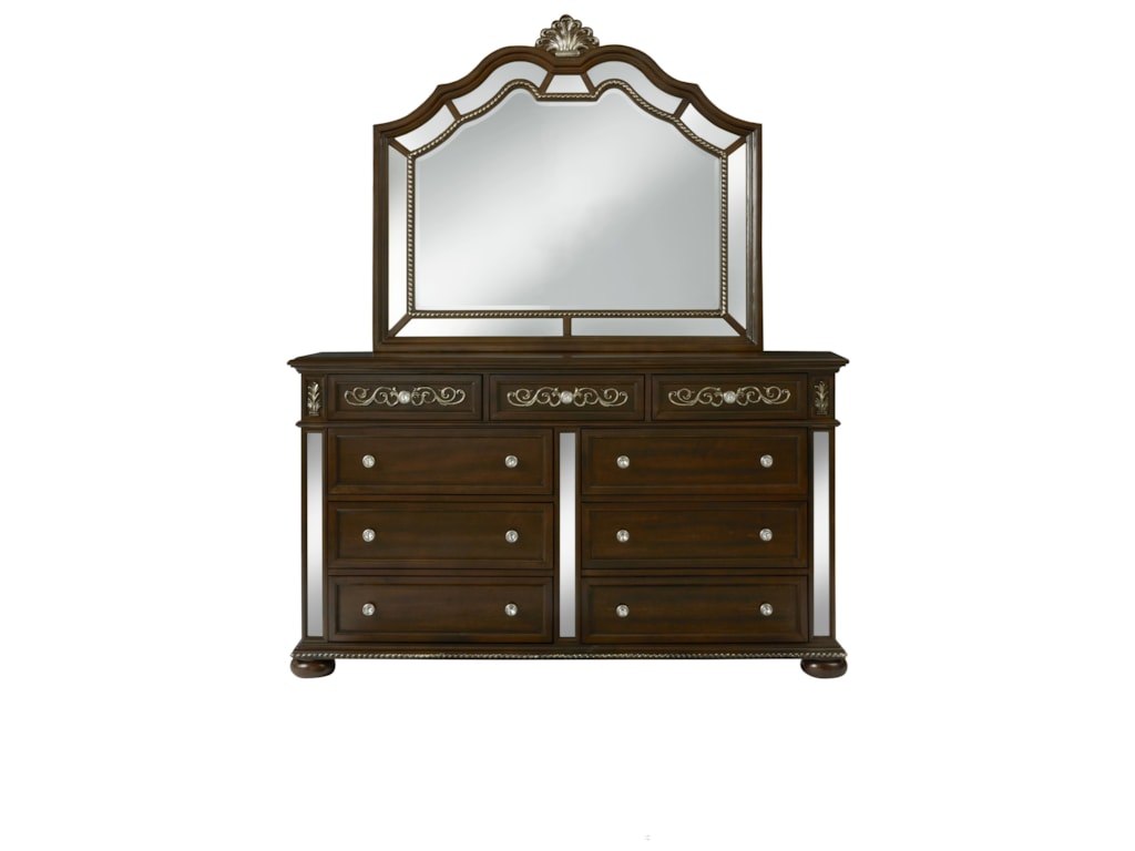 Global Furniture Diana Traditional Dresser And Mirror Set Value