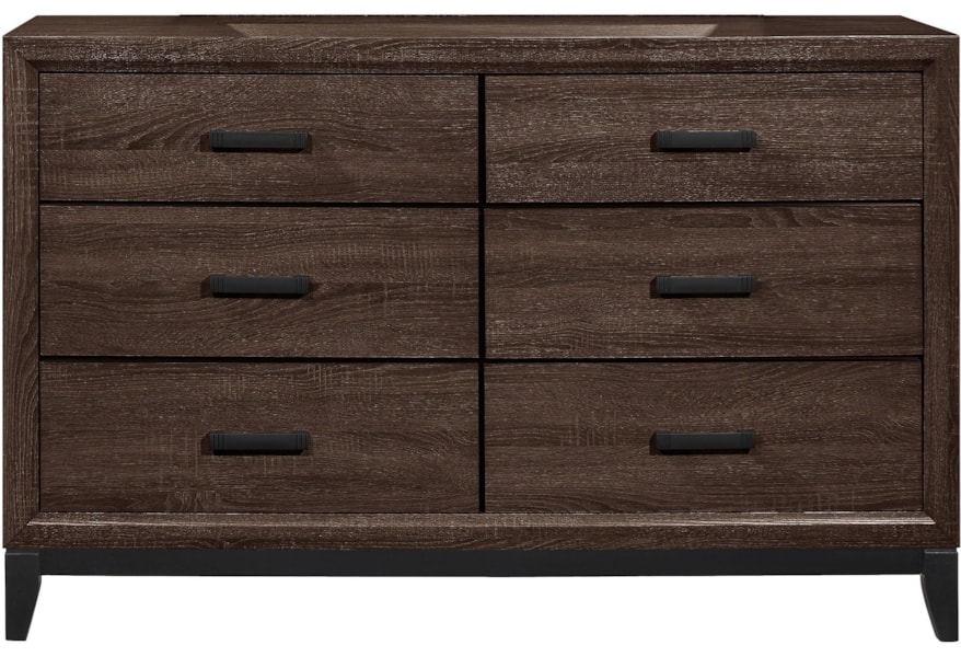 Global Furniture Kate Kate Br D Contemporary Dresser With 6