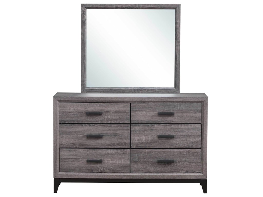 Global Furniture Kate Contemporary Dresser And Mirror Set Value