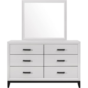 Global Furniture Kate Contemporary Dresser And Mirror Set Rooms For Less Dresser Mirror Sets