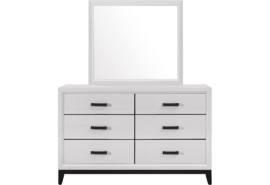 Global Furniture Kate Contemporary Dresser And Mirror Set Value
