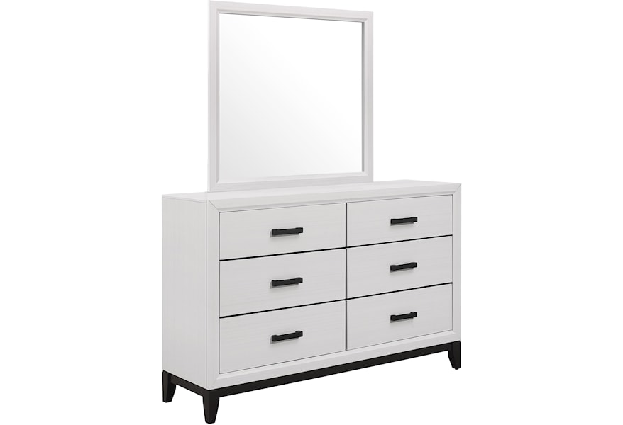 Global Furniture Kate Contemporary Dresser And Mirror Set Value